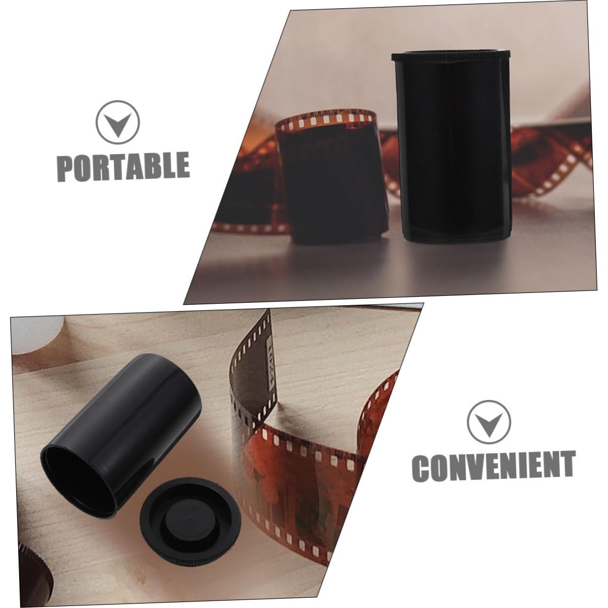 BESPORTBLE 2sets Empty Film Canister Caps Film Containers Lids Set for Storage Organization 10pcs*2