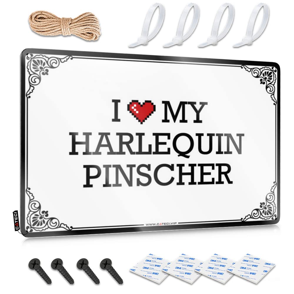Farmhouse Signs Modern Friends Accessory I Love My Harlequin Pinscher - Vintage Wall Decor For Cave(30X40CM)