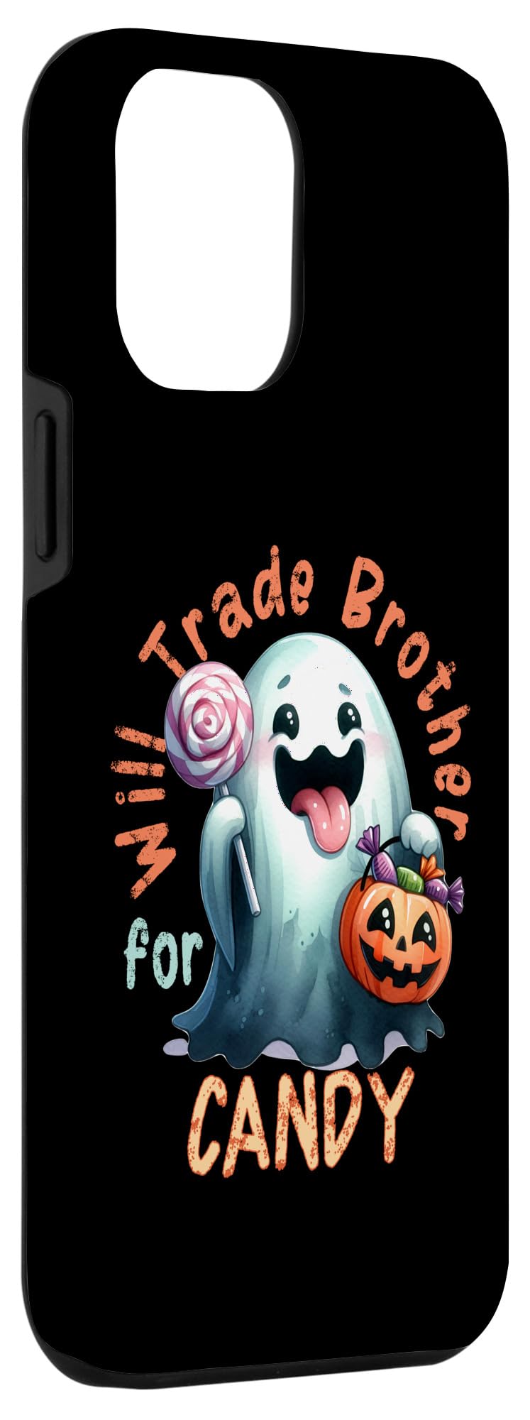 iPhone 15 Pro Max Halloween Will Trade Brother For Candy Ghost Kid Girl Boy Case - Image 3