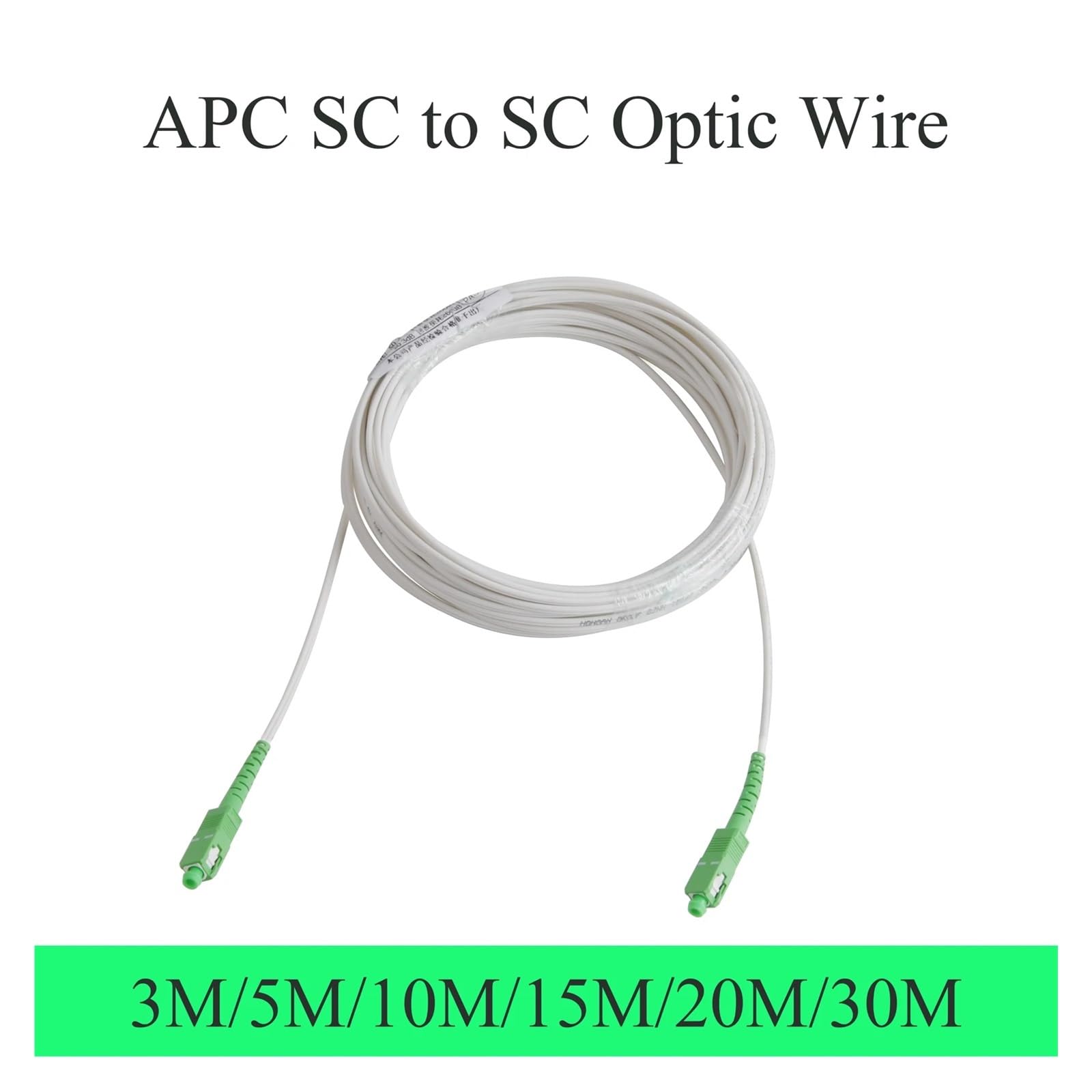 Kabel krosowy światłowodowy, Patchcord światłowodowy APC SC do Jednomodowy, 1-rdzeniowy, Simplex, przedłużacz wnętrz, 3–30 m(3m)