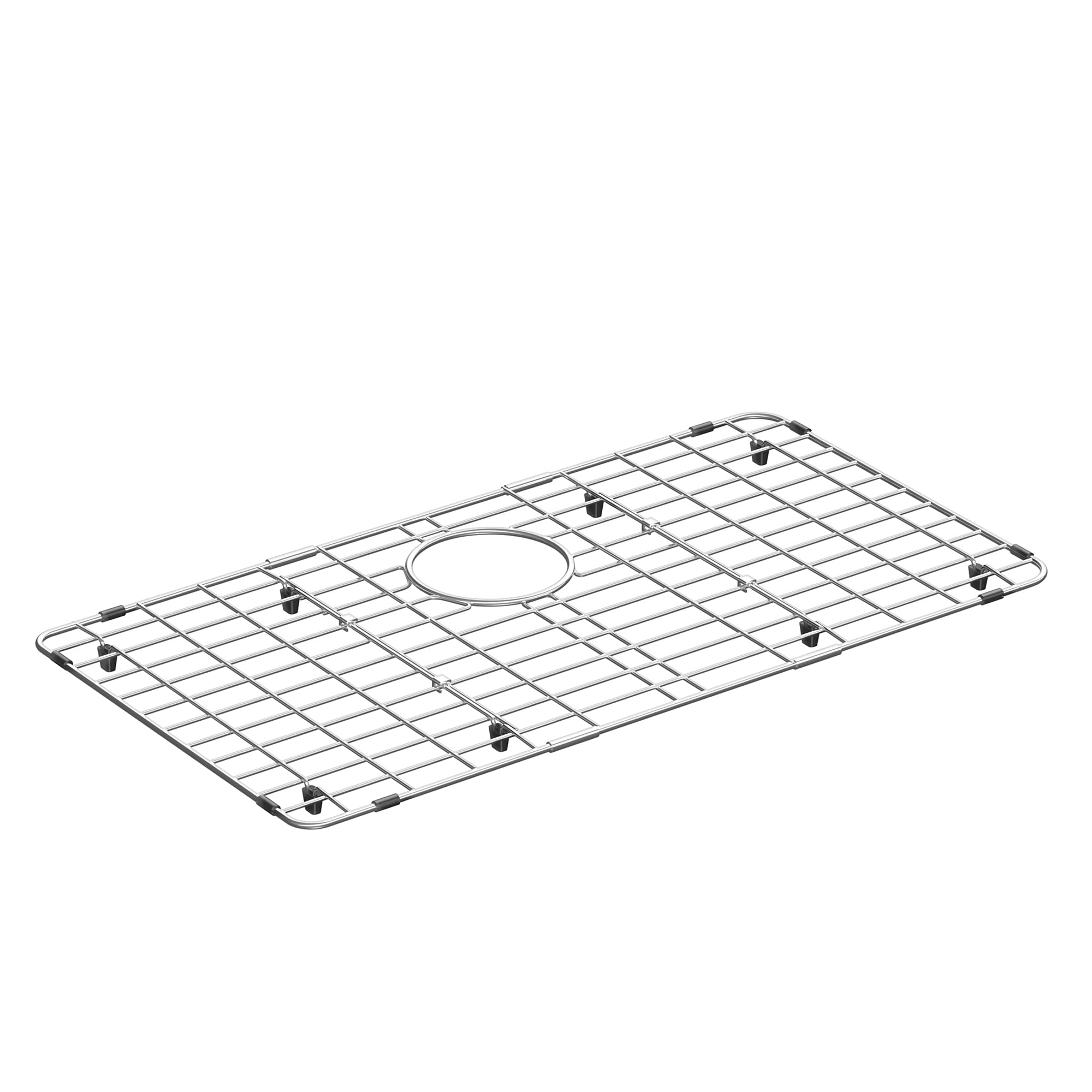 Large Sink Rack,Sink Protector for Kitchen Sink,27-9/16" X 14-9/16",Metal Sink Grate with Rear Drain for Single Bowl,Stainless Steel Sink Grid for Bottom of Sink with Strainer,1 pack