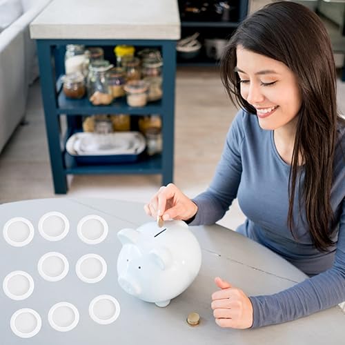 Miniatura 7 de Grevosea 20 piezas de enchufe de alcancía enchufe de caja de ahorro cubierta de tapón de alcancía blanca caja de ahorro de goma para caja de ahorro