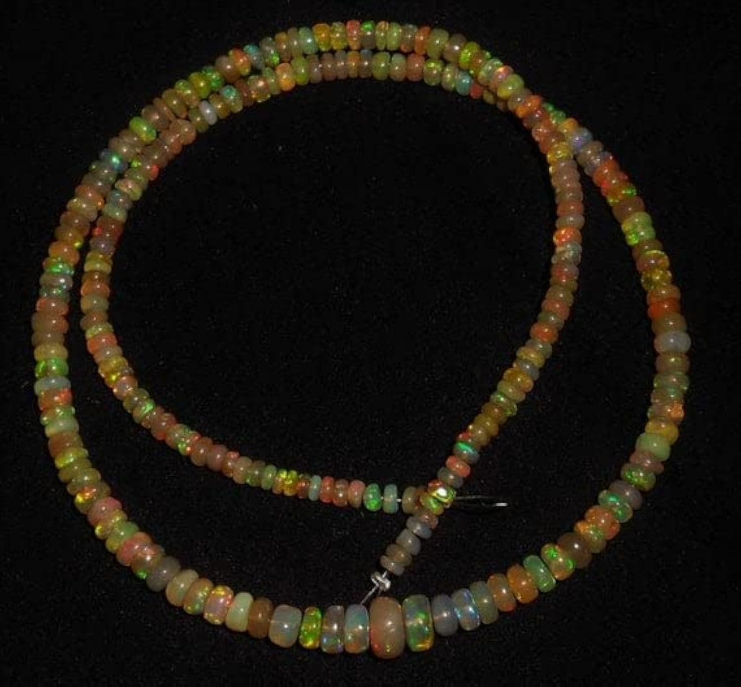 Rondelles opale éthiopienne lisses sans accroc de 2 à 6 mm pour enfilage de fil de soie E0274