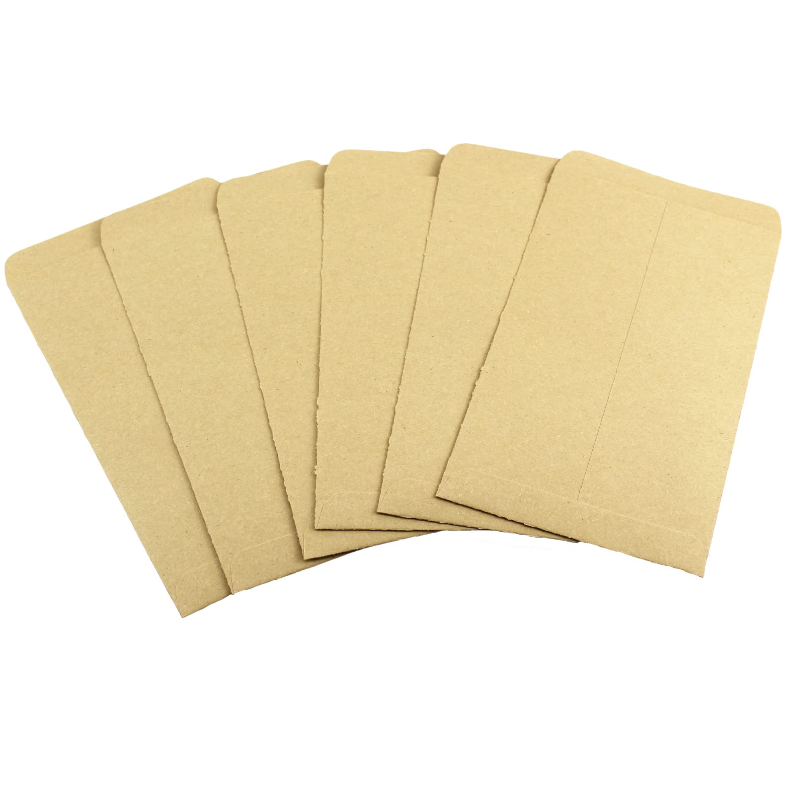 100 Stück Kraftpapier-Umschläge 16,5 x 10 cm braun Papierumschläge Tüten für Löhne Münzen Notizen Perlen Samenumschlag