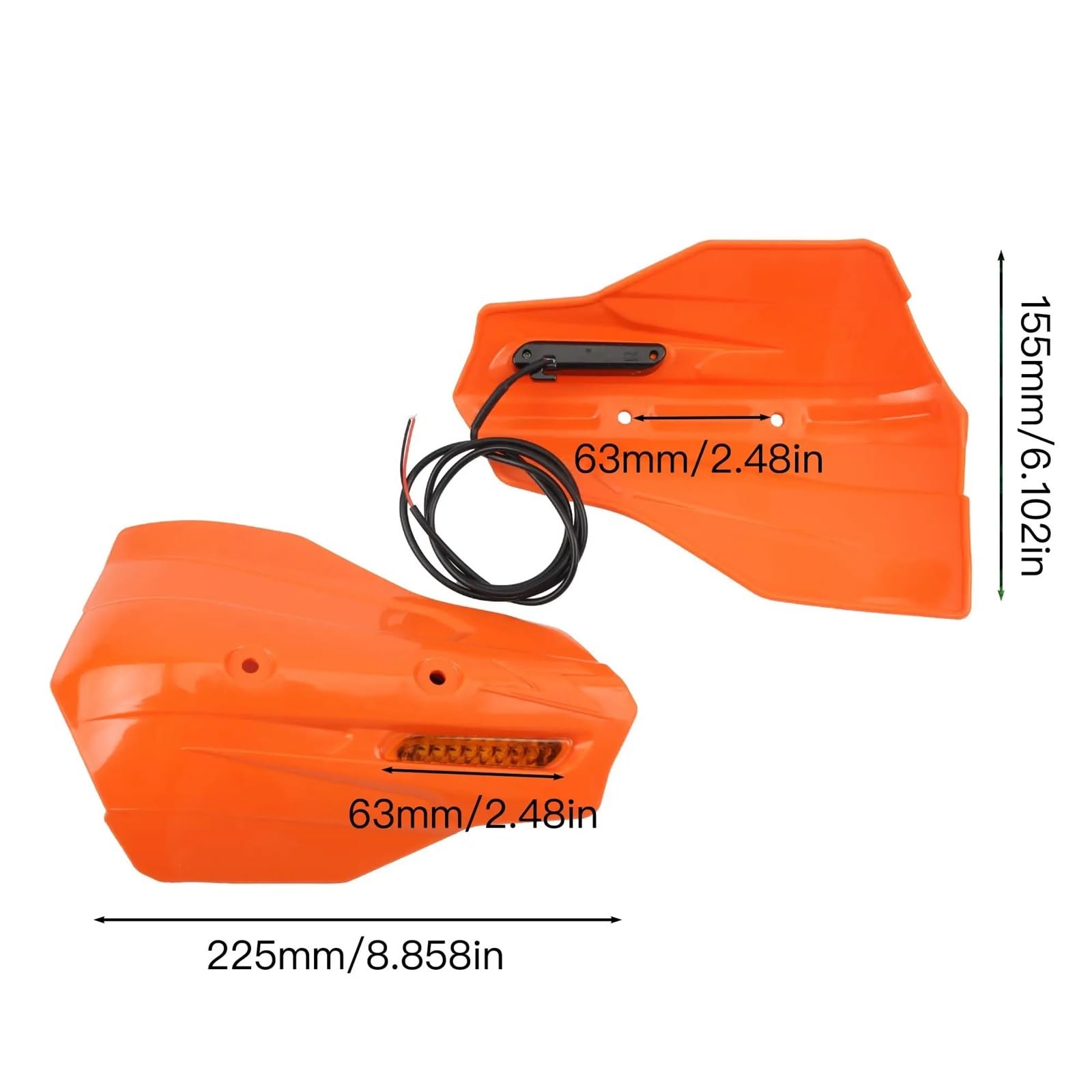 Ochraniacze dłoni Pasuje do ZETA XC-PRO K&TM XC SX EXC Motocross jelca z kierunkowskazem DirtBike Supermoto(Black B)