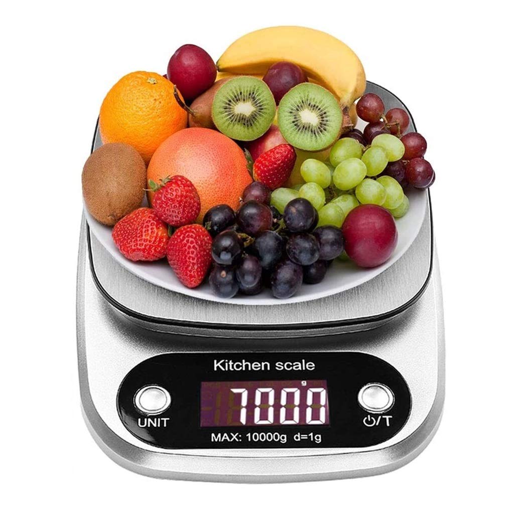 ININOSNP Precision Food Scale with Tare Function Digital Kitchen Weighing Scale 22lb 10KG/1g Multifunction Electronic Food Baking Cooking Scale with LCD Display and and Tare Function