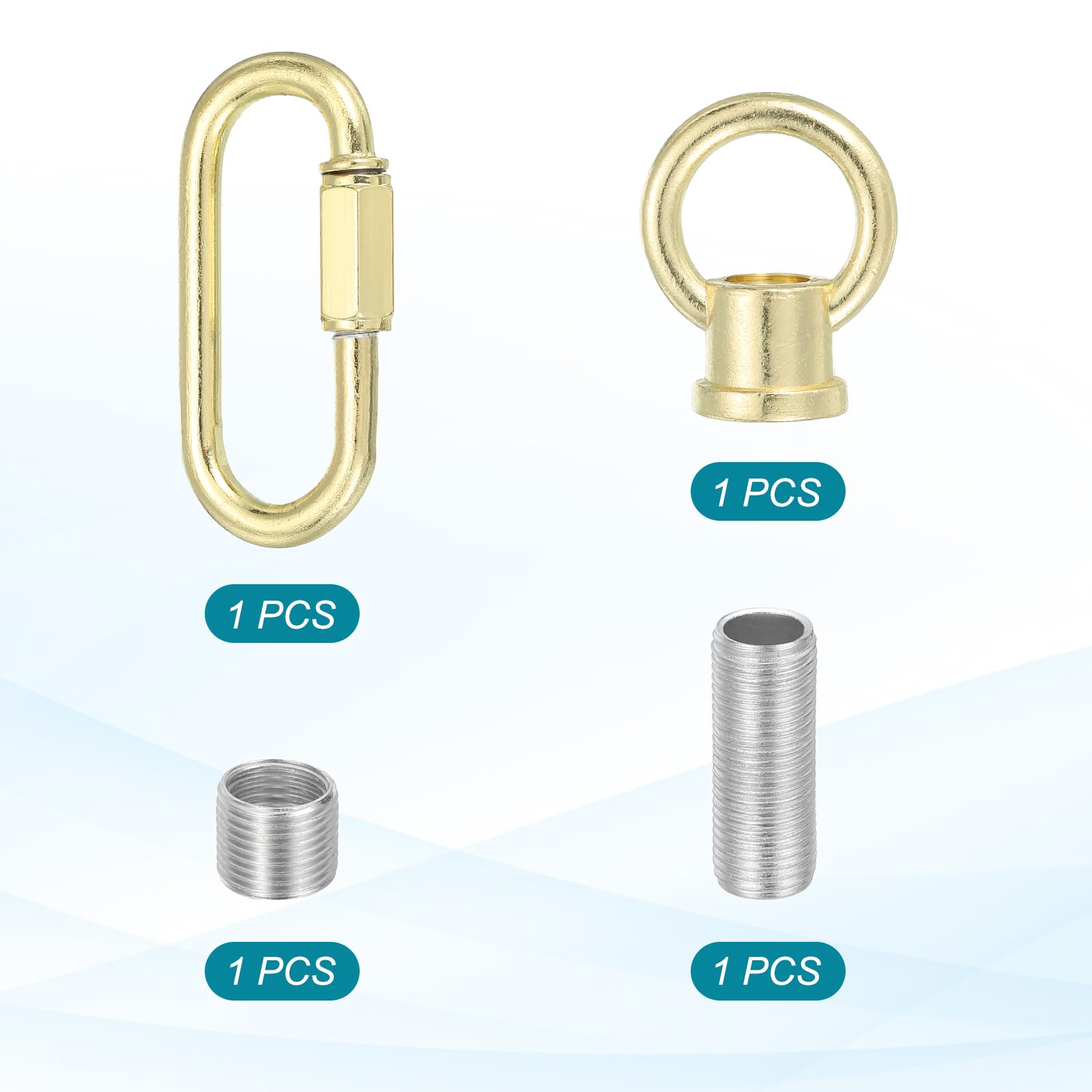 PATIKIL M10 Fine Thread Lamp Female Loop Holder with M12 Adapter Chain Quick Link - Image 3