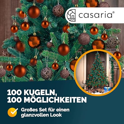 DEUBA Weihnachtskugeln 100er Set Kunststoff Bronze – Ansicht 2