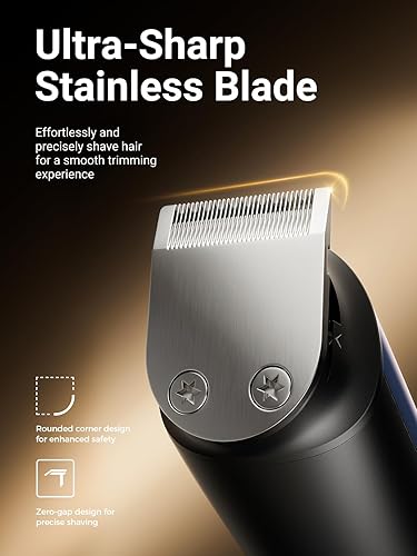 Miniatura 4 de SHPAVVER Beard Trimmer for Men: Professional Barber Hair Clippers - 12-in-1 Cordless Grooming Kit - Waterproof Electric Razor with Turbo Speed &