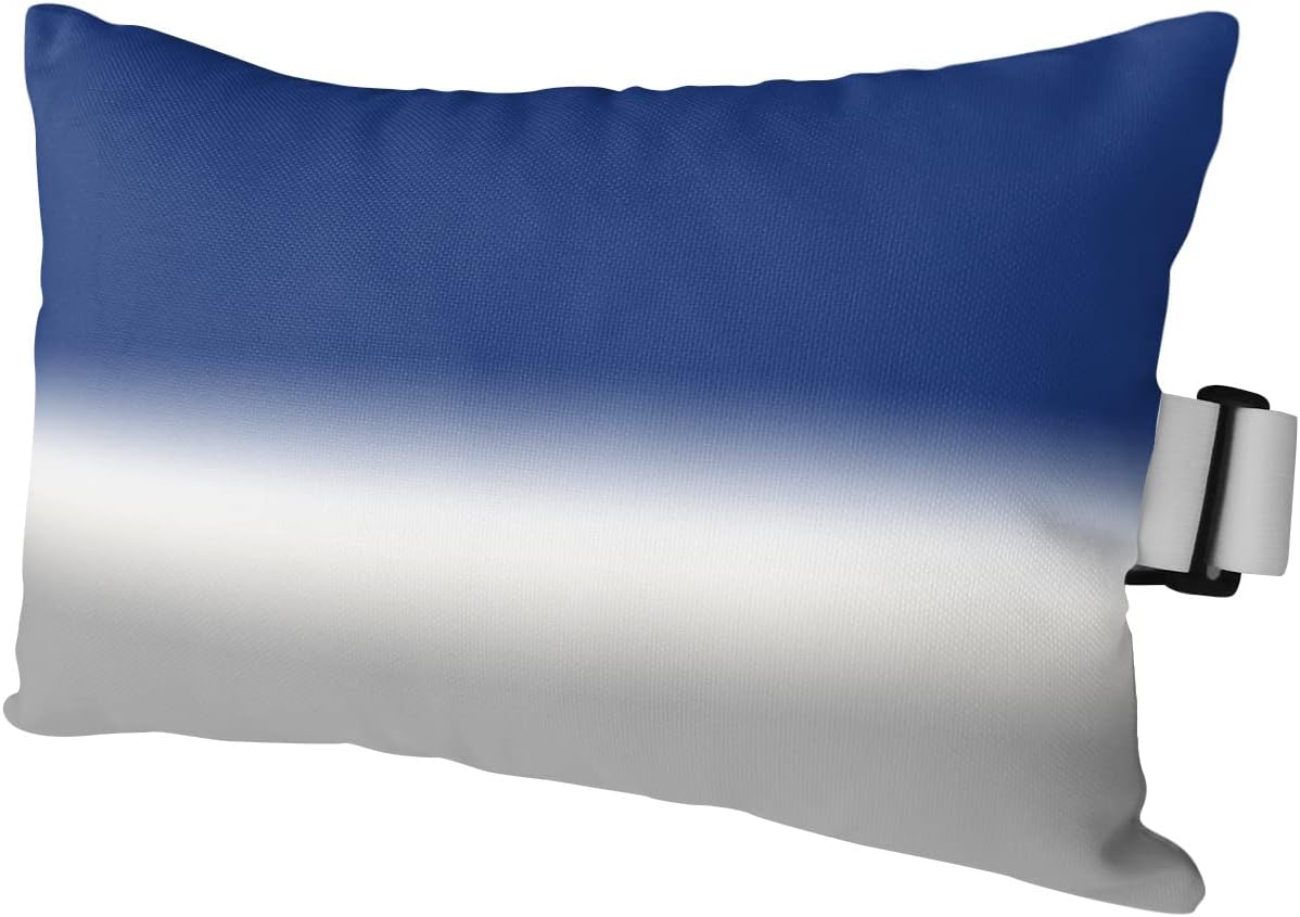 Navy Blue White Grey Ombre Outdoor Recliner Pillows for