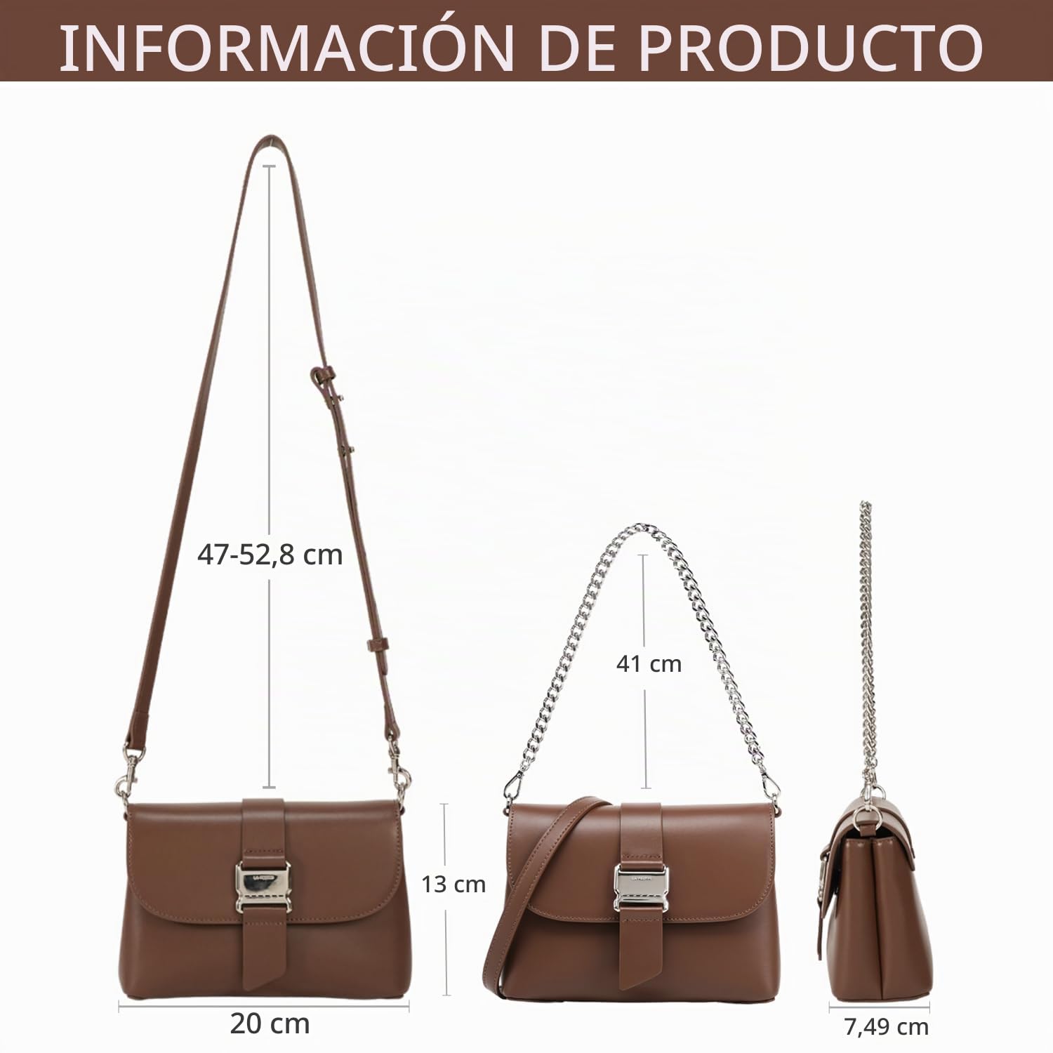 LA FESTIN Monederos para mujer, bolsos cruzados de lujo para mujer, bolso de hombro