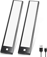 Vista 1 de VST Luz nocturna con sensor de movimiento para interiores de 1100 mAh, funciona con batería, luz debajo del gabinete con instalación de succión