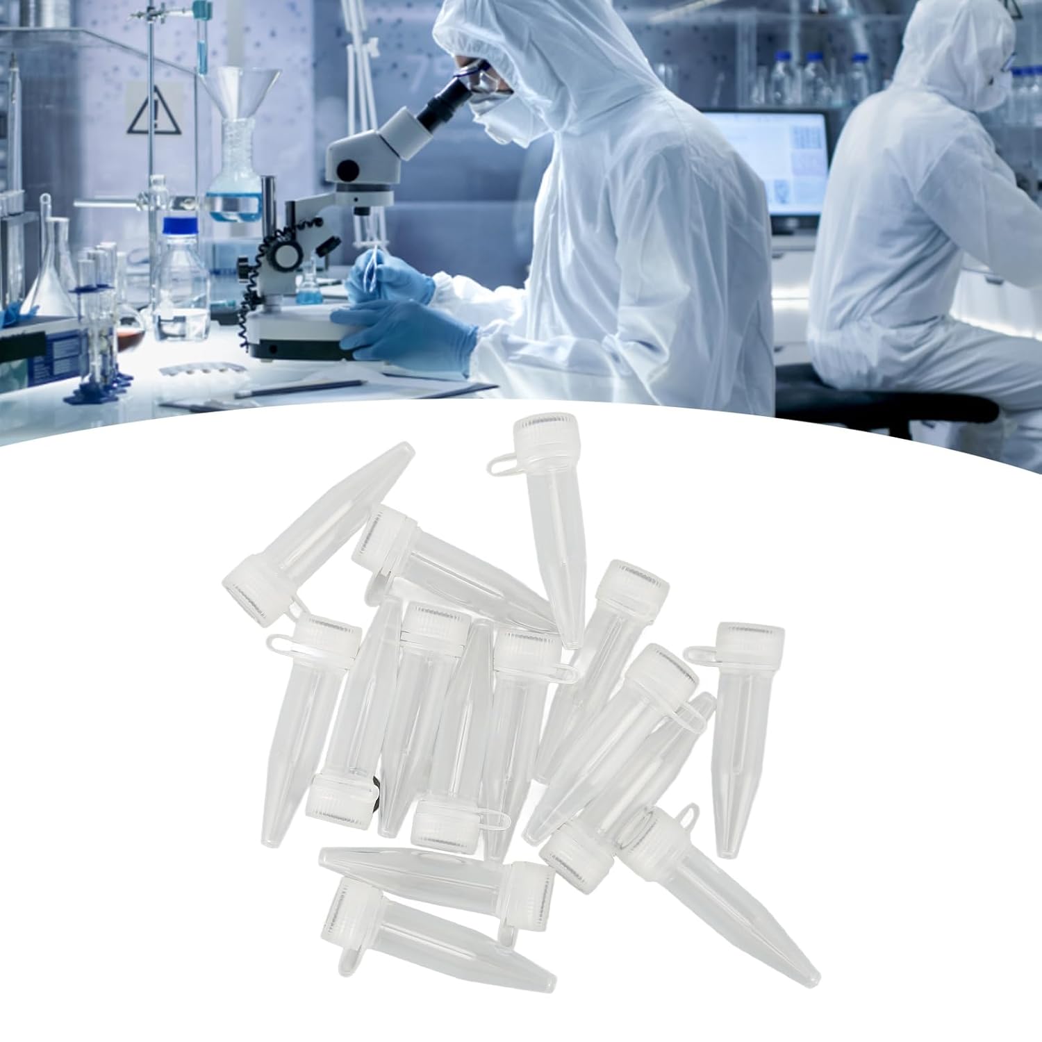 Microcentrifuge Tube 500pcs 1.5ml Centrifuge Tube, Professional Clear Polypropylene Centrifuge Test Tube with Snap, Lab Centrifuge Tubes Clear Graduation Plastic Lab Snap