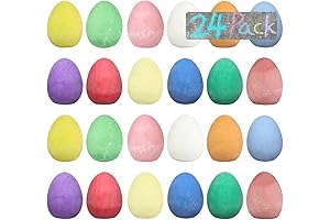 Jofan 24 Pack Easter Sidewalk Eggs Chalk for Kids