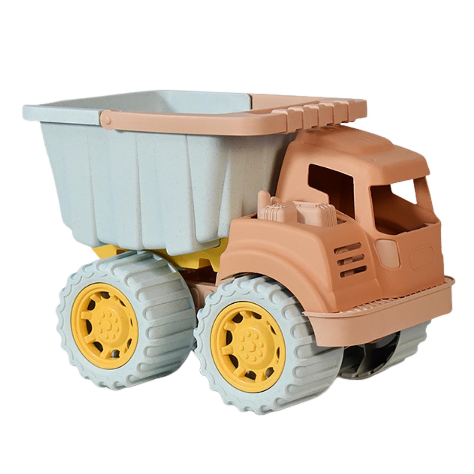 Beach Toys for Kids, Sand Toys Set with Digger Truck Excavator Dump Truck Bucket and Spade, Beach Toy Set for Toddlers Children, Sand Pit Toys for Outdoor Beach Garden Play