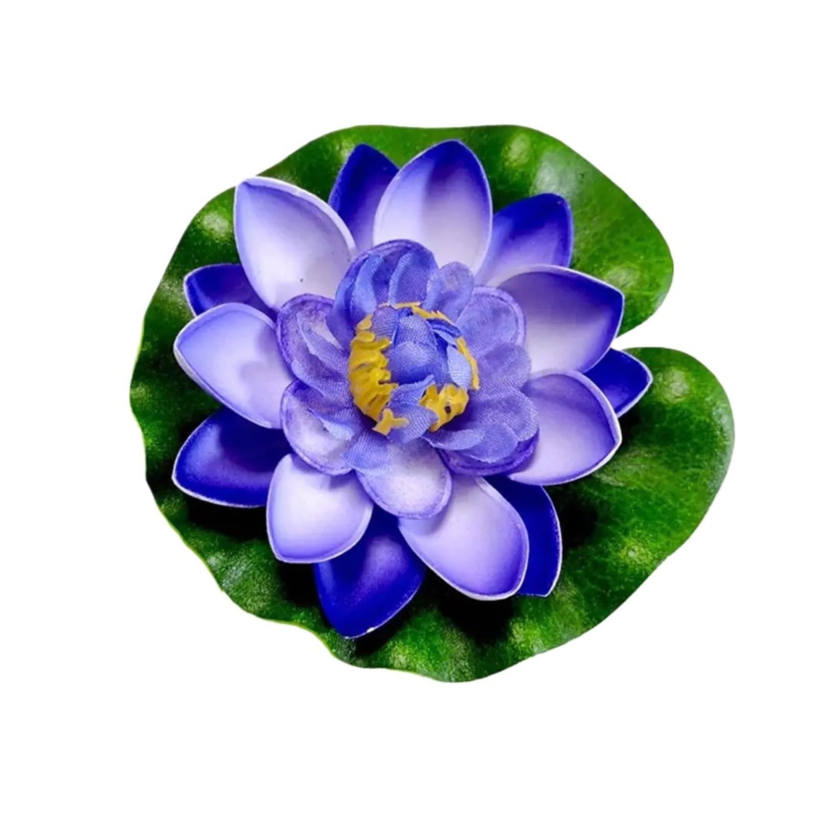 LHSJYG Water Lily Plants For Ponds Small 10cm Artificial Lotus Floating Simulated Plant Realistic Aquarium Garden Lily Decoration Micro Landscape Pond Water(Blue)