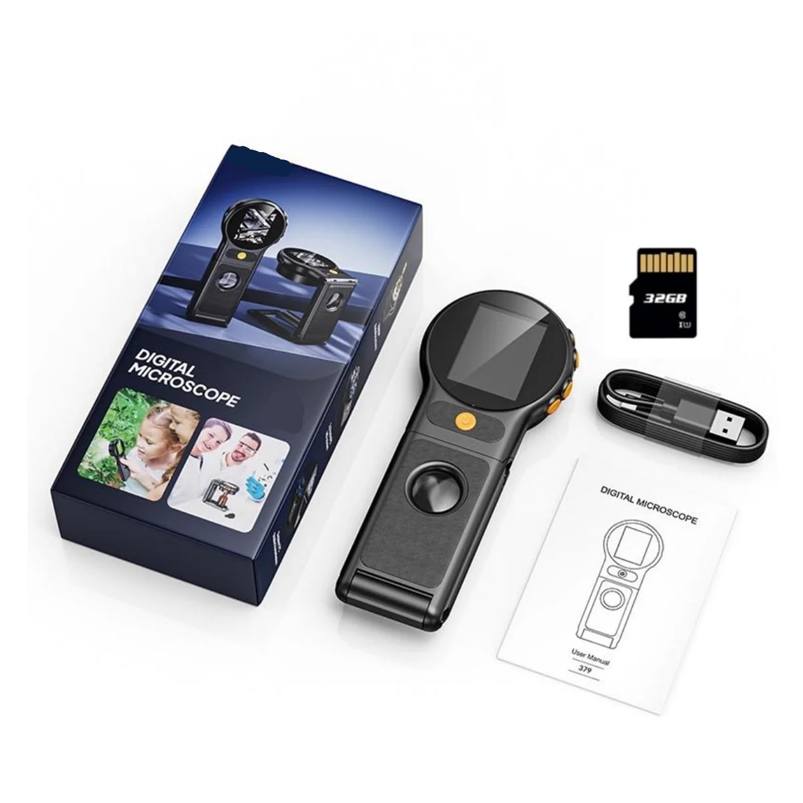Microscopio Digitale Portatile Pieghevole Schermo IPS Da 2,0 Pollici