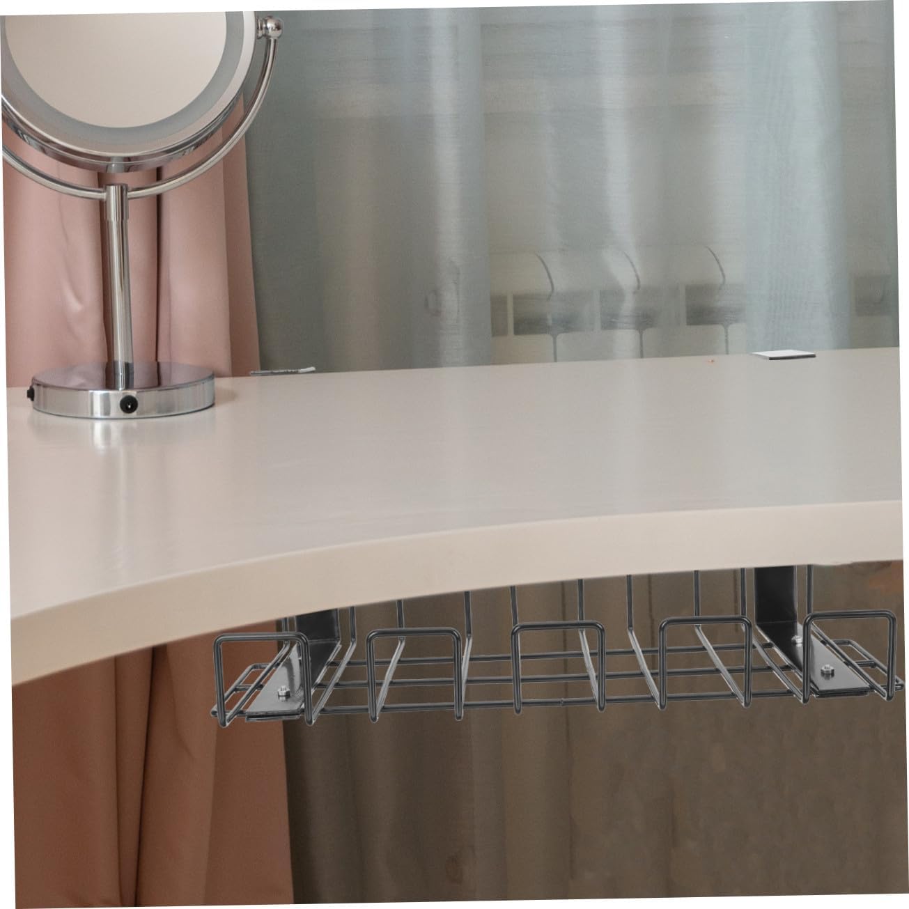 1pc Hanging Wire Holder Rack Versatile Under Desk Cable Storage Bracket for Organizing Cords Compact Design for Spaces for Use