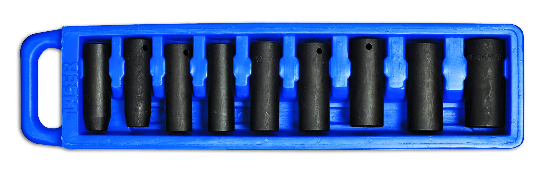 LASER 1749 Deep Impact Socket Set 1/2"" Drive 9-Piece Chrome Vanadium Steel