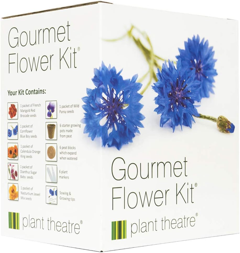 Plant Theatre Gourmet Flower Kit - 6 variedades de Flores comestibles para crecer