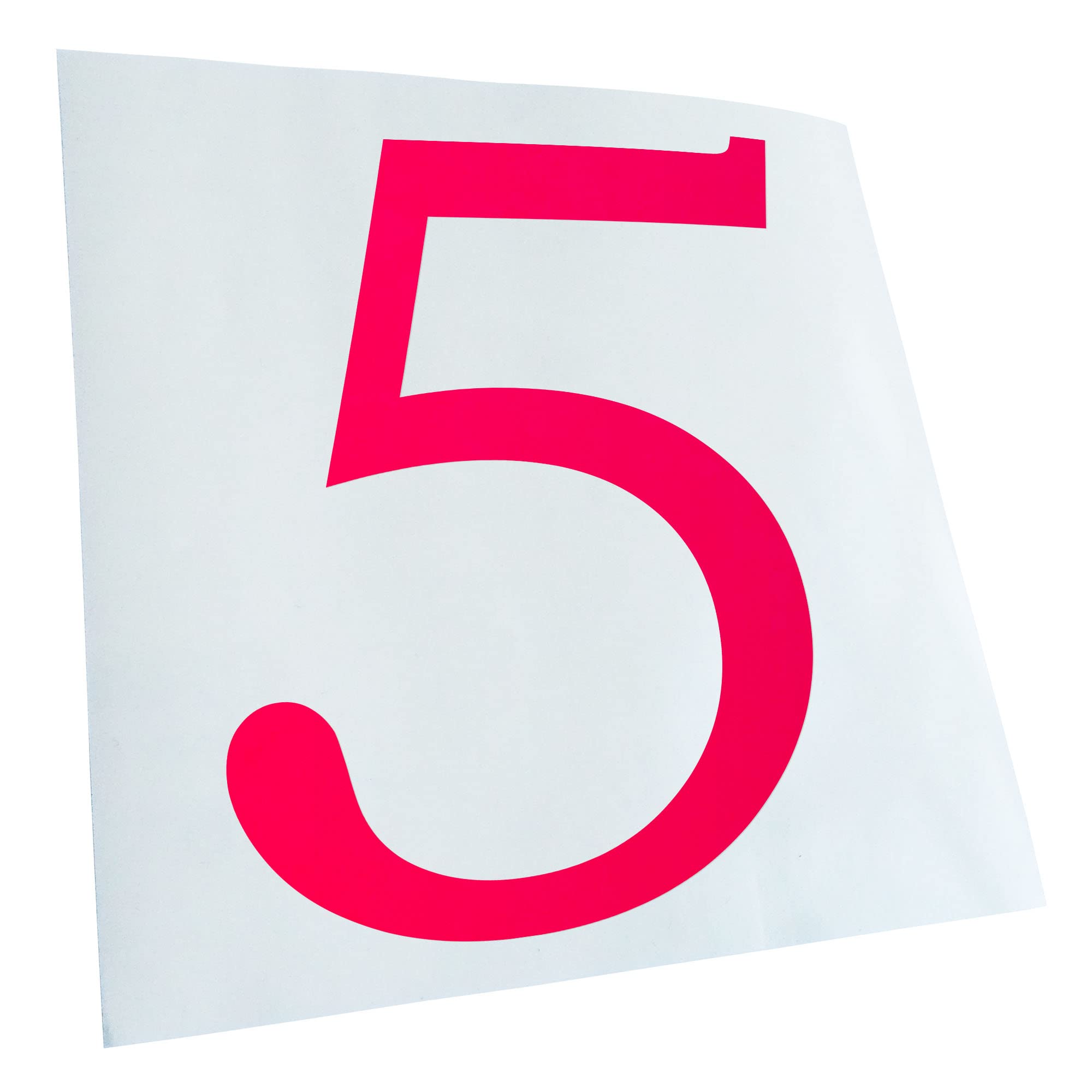 Kiwistar - Car Sticker - Neon Pink - 10 x 8 cm Number 5 - Numbers - Rear Window Car Sticker Weatherproof for Car Truck Moped Truck - Sticker Exterior Self-Adhesive Tuning Accessories for Window