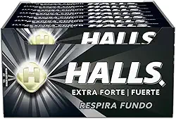 Bala Halls Preta Extra Forte Display Drops Com 21 Unidades - 577,5g