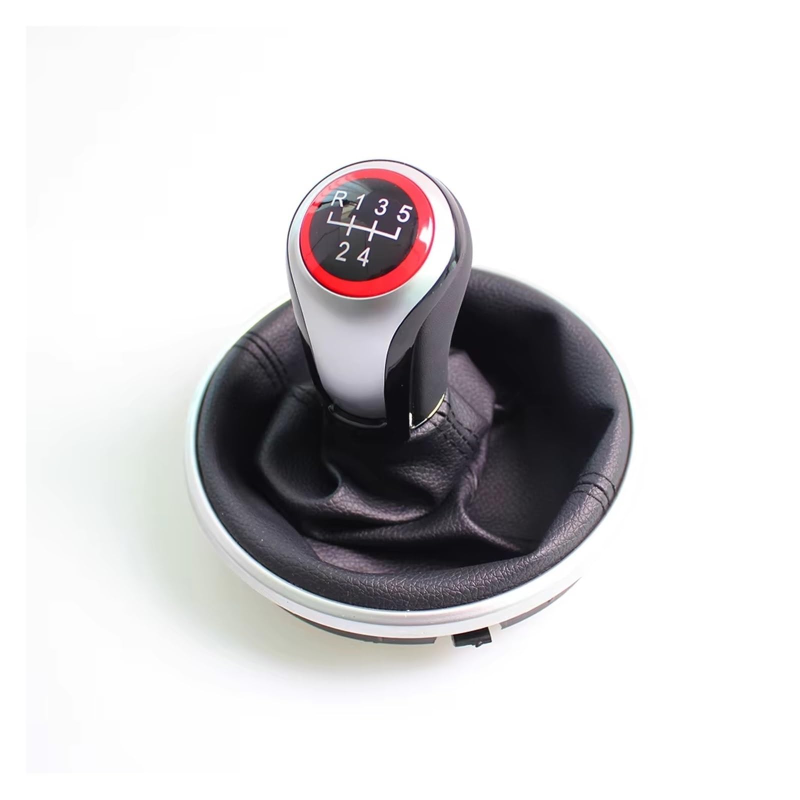 Hguvsjd One Color Car Shift Gear Knob For Skoda For Fabia 2 2007-2010 For Roomster 2006-2010 Gear Shift Knob 5 Speed Lever Knob Gaiter Boot Cover Transmission Shifter Lever