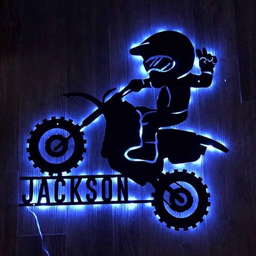 Miniatura 7 de Arte de pared de metal de astronauta personalizado, luz LED, letrero de nombre de cosmonauta personalizado, decoración del hogar, nave espacial,