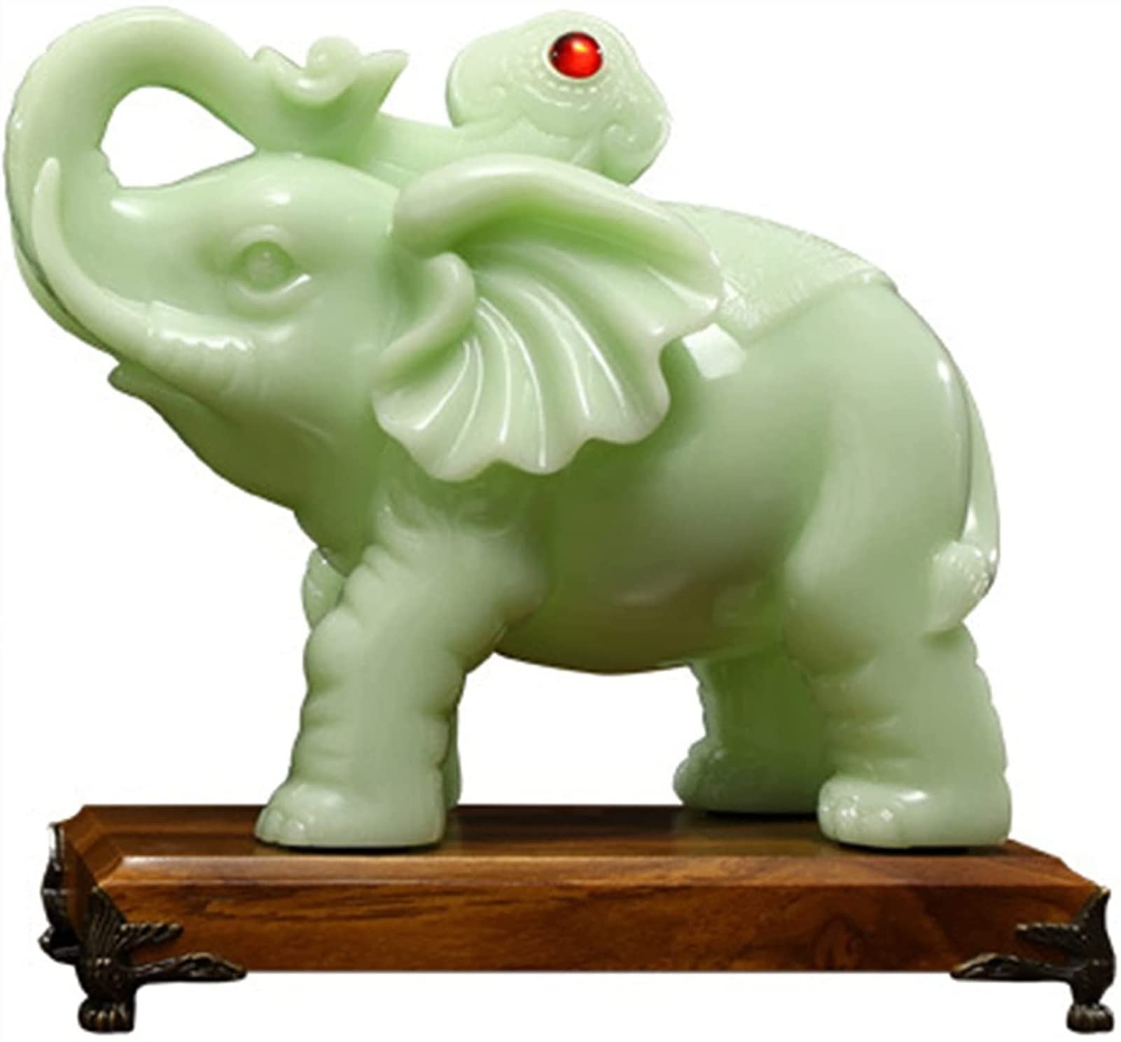 SBCGFY Feng Shui Statue,Elephant Statue Home Decoration Resin Feng Shui Animal Sculpture Wealth Lucky Statue Office Table Decoration Decoration Gift Blessing Gift,A