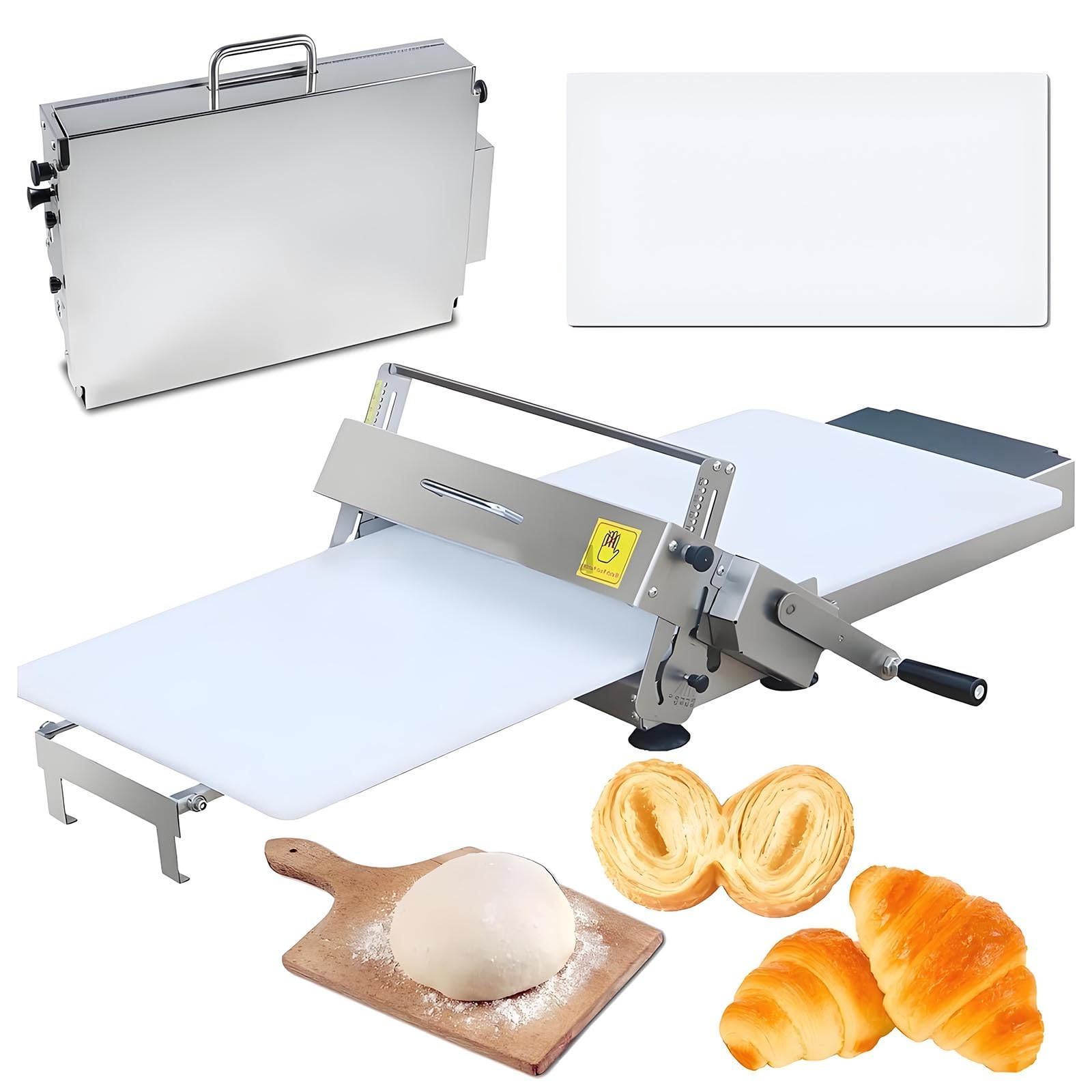 Laminadora Manual De Masa,Laminadora De Hojaldre Y Rodillo Para Fondant Con Asa/Panel,Rodillo De FáCil Limpieza, Grosor Ajustable 0,25mm,Para Cocinas DoméSticas O Comerciales PequeñAs. A