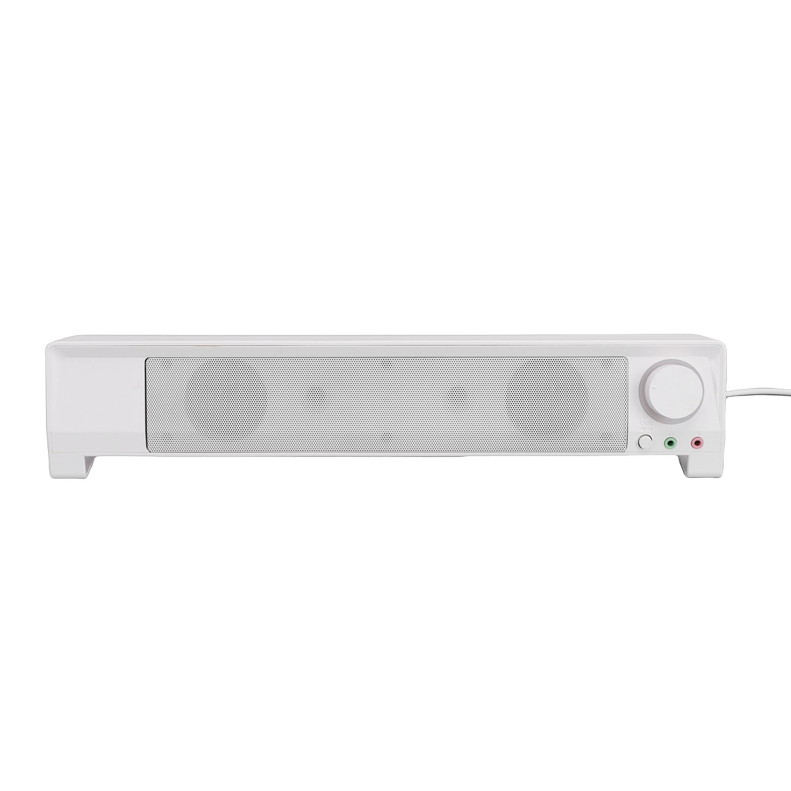 Altoparlante per Computer USB Suono 3D Compatto Ed Elegante per PC Desktop Altoparlante con Microfono, Adatto per Scrivania del Computer ABS Dimensioni 14,96 X 3,15 X 2,76 Pollici