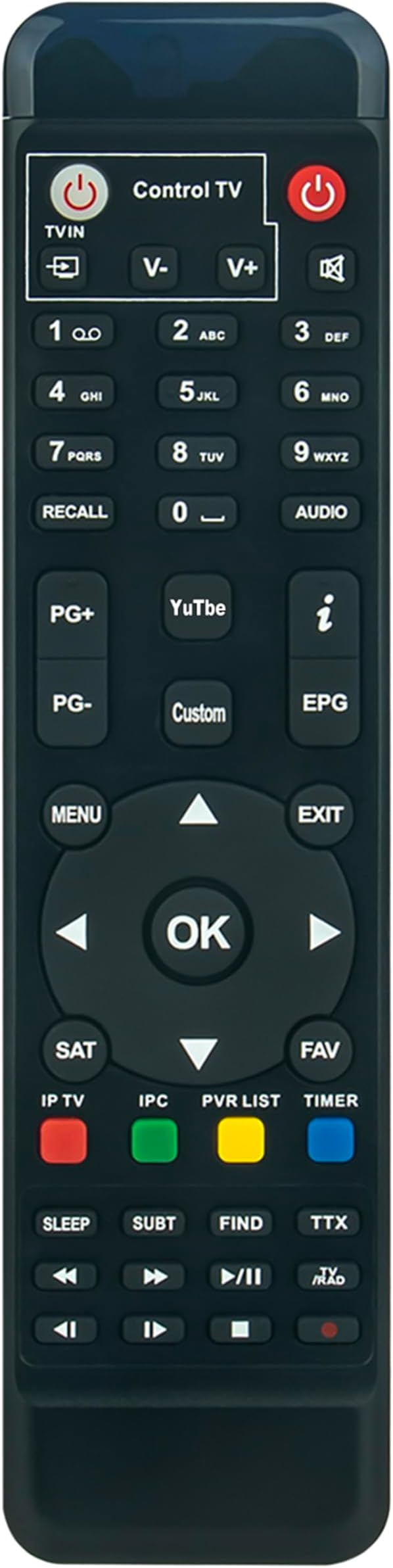 AULCMEET Replace Remote Control Compatible with Freesat V8 Super/V8 Golden/V8 PRO/V8 Combo/V8 Angel/V9 Pro/V9S Pro,Also Compatible with GTmedia V8 NOVA IPTV Box