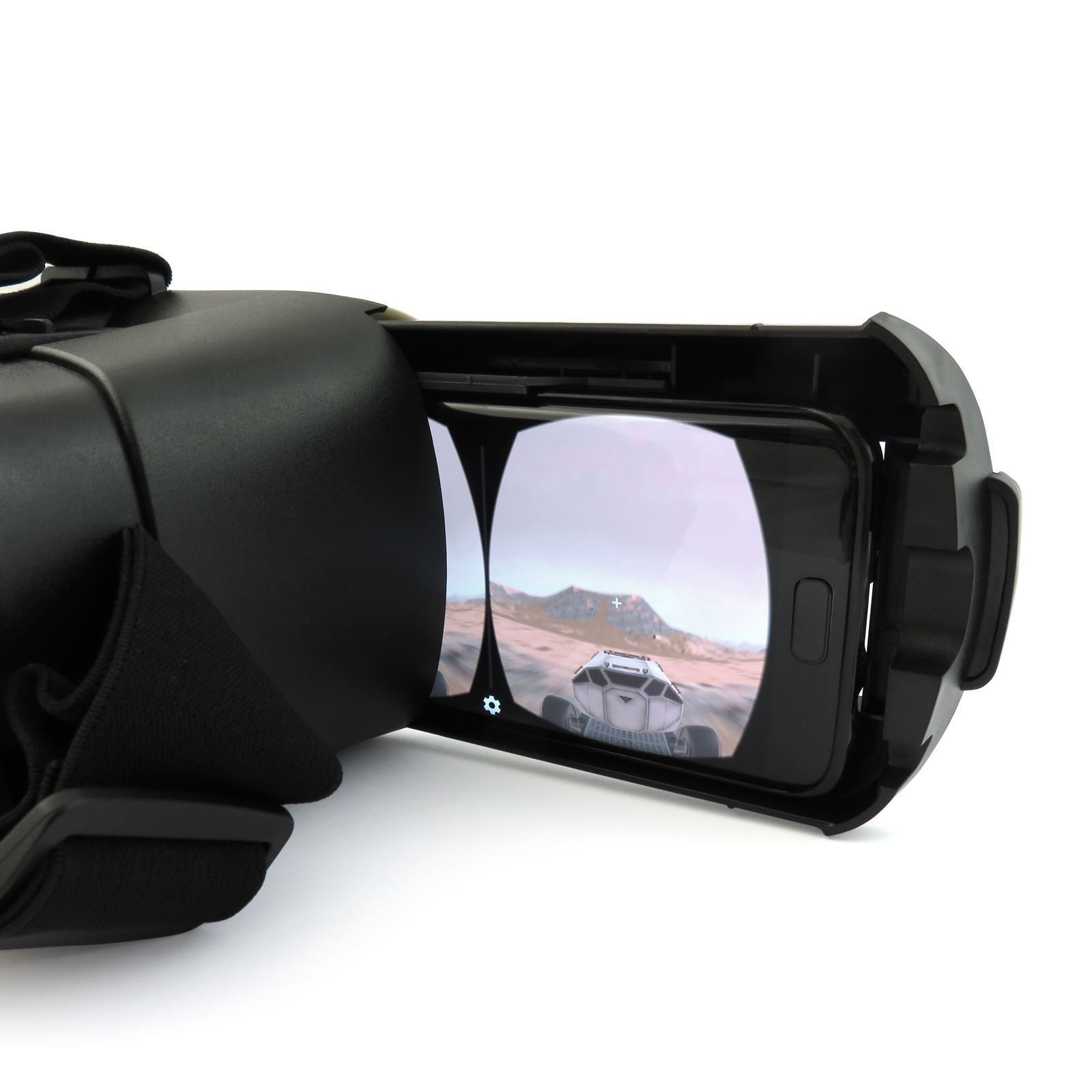 3D Virtual Reality VR Box 2.0 Glasses Smart Phone Universal Headset Goggle Video Compact Portable Design Adjustable lens & Focus Controls (Black)