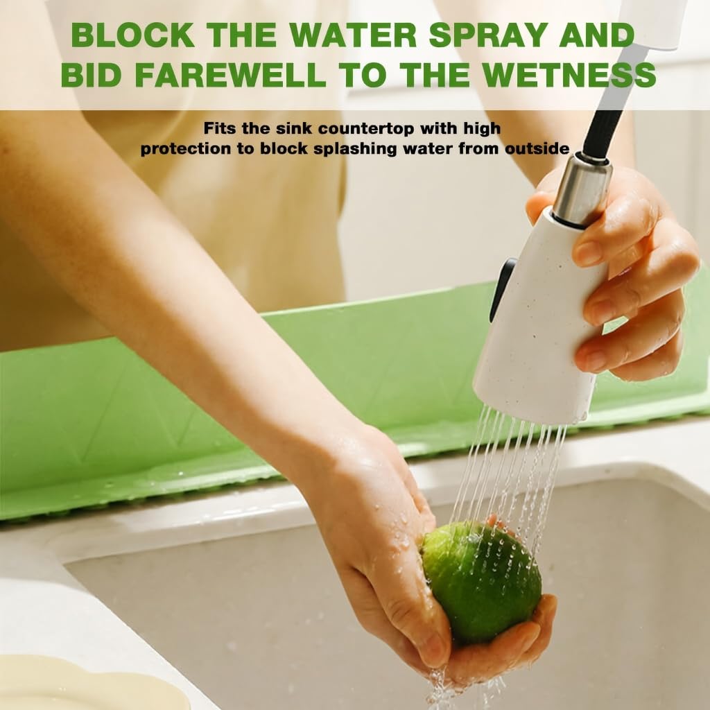 GOPINATHJI Silicone Kitchen Sink Splash Guard Backsplash Protector | Oil, Water & Stain Resistant Countertop Shield for Sink, Stove & Kitchen Island | Easy Clean, Durable (Pack OF 1) 1