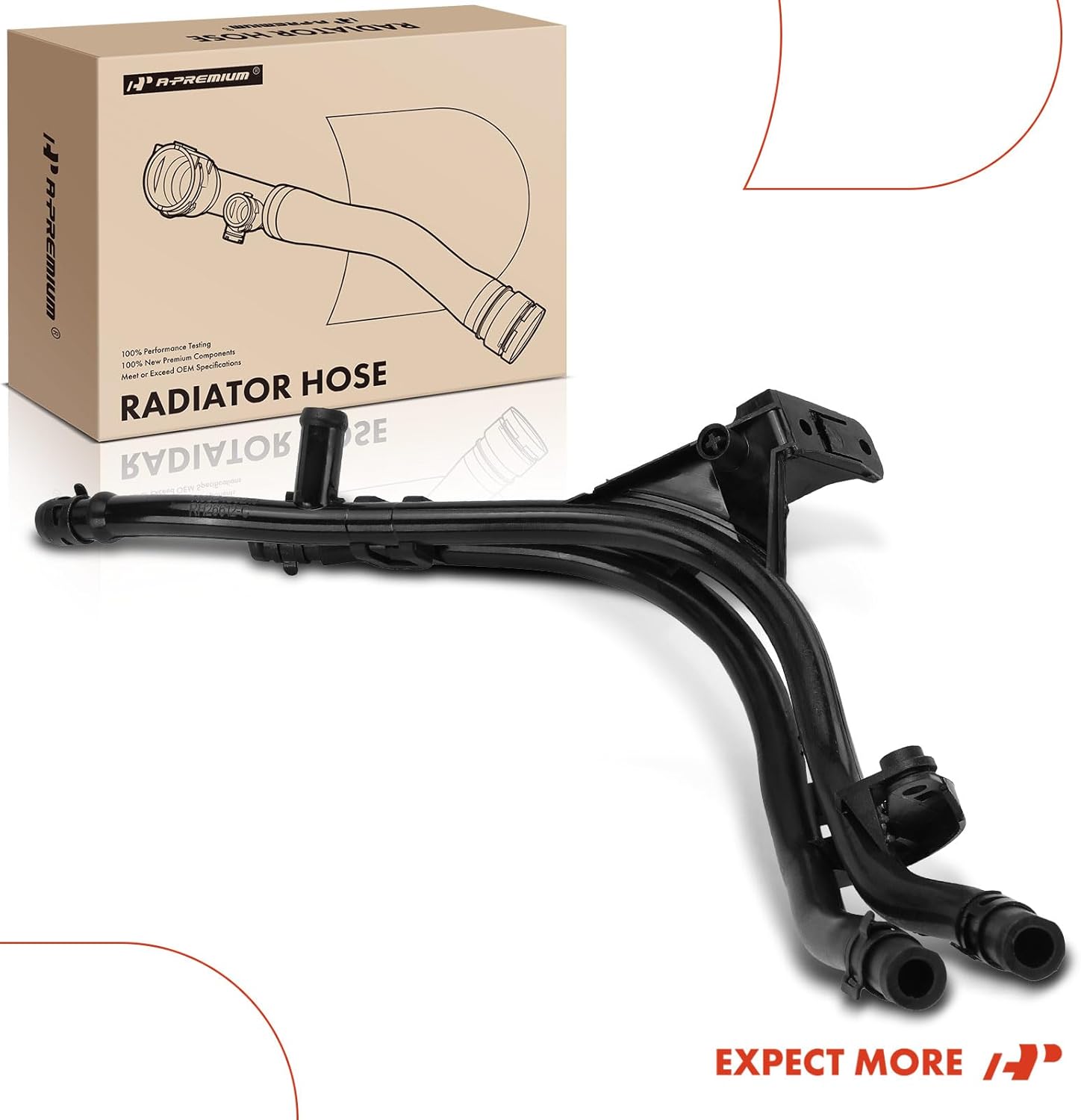 A-Premium HVAC Engine Heater Hose Assembly Compatible with Volkswagen Jetta, Passat, Golf, Tiguan, Beetle, CC, Eos, GTI & Audi A3, Q3, TT, 2008-2018, Replace# 1K0121070BD