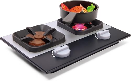 Miniatura 8 de Hape E3177 Cocina de Juego Deluxe con Microondas, Cafetera, Refrigerador, Horno, Placa con Sartén Diversión con Muchos Accesorios, a partir de 3