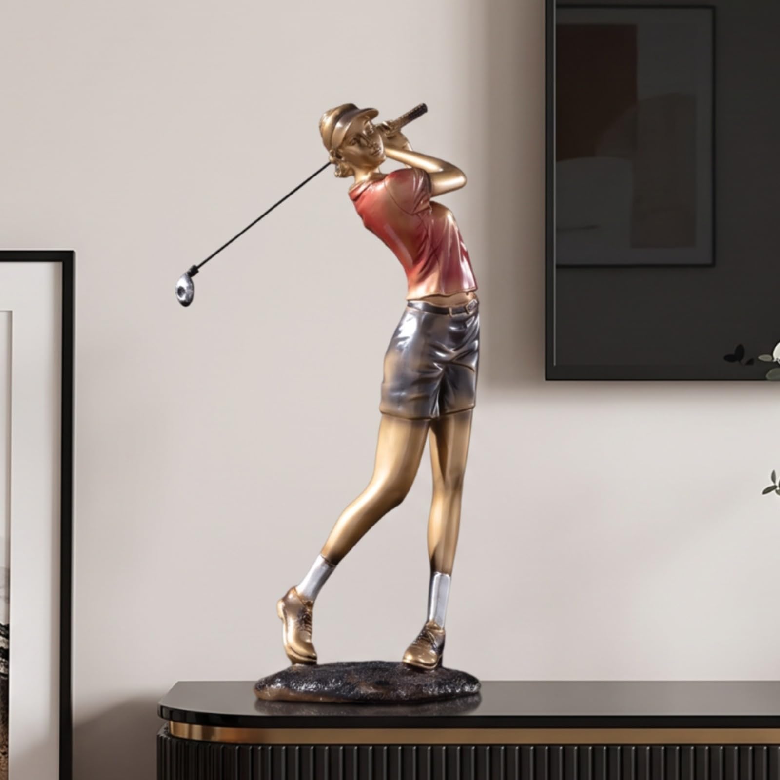 MagiDeal Figura Golfista Resistente coración | Coleccionable, Escultura Golfista, corativo, Figurilla, para Oficina, Estantería, Mesa, Coleccionistas, Femenino
