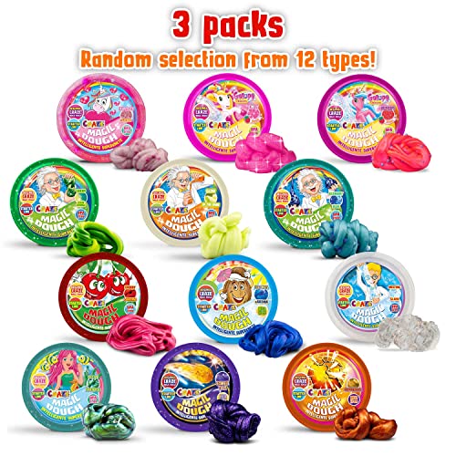 Magic Dough 3er Bundle Intelligente Knete , Magische Knete 3er Set , Kinderknete 3 X 15g Dose Modelliermasse Knete ab 2 Jahre Knete Set für Kinder
