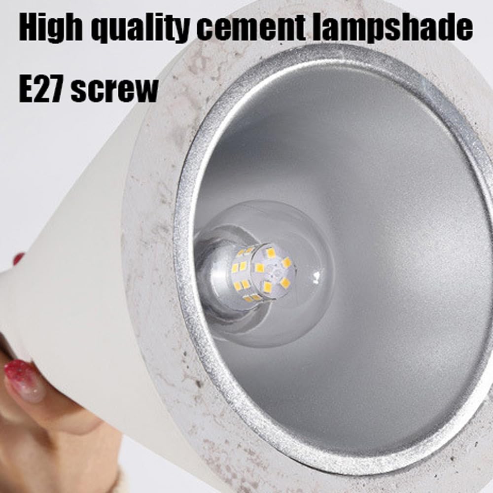 Lampada a sospensione moderna in cemento in stile nordico, lampada da soffitto a testa singola E27, elegante lampadario per isola da cucina, lampada a sospensione colorata per l'arredamento della cas