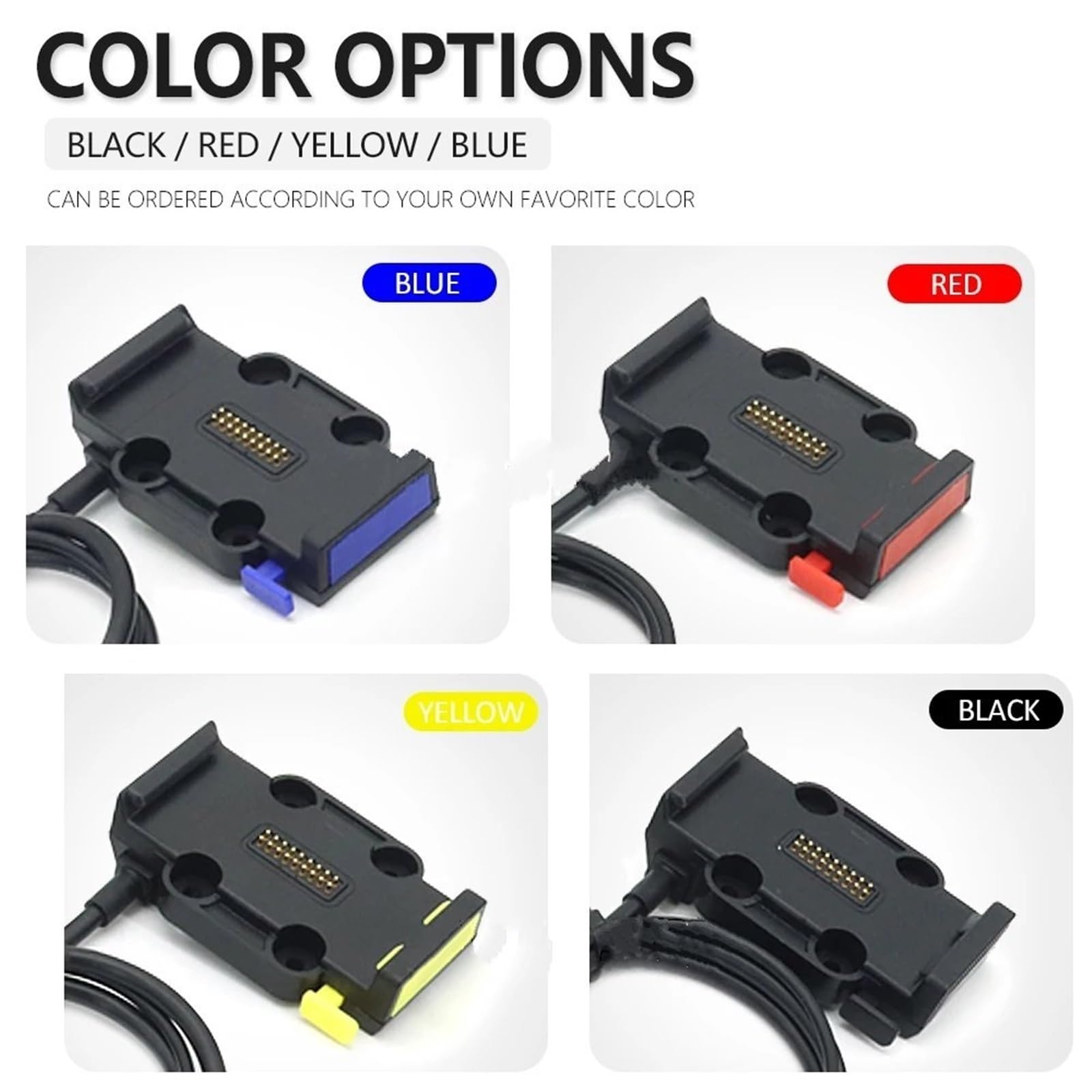 Support Navigation GPS pour Moto pour BMW R1250GS pour ADV R1200GS Support Navigation pour Téléphone Moto Alimentation Électrique Chargement sans Fil Base D'arceau Sécurité(Yellow - 16mm)