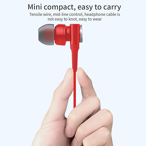 Miniatura 4 de Auriculares intrauditivos con micrófono de 0.138 in Auriculares con cable para teléfonos inteligentes iOS y Android Laptops MP3 Walkman
