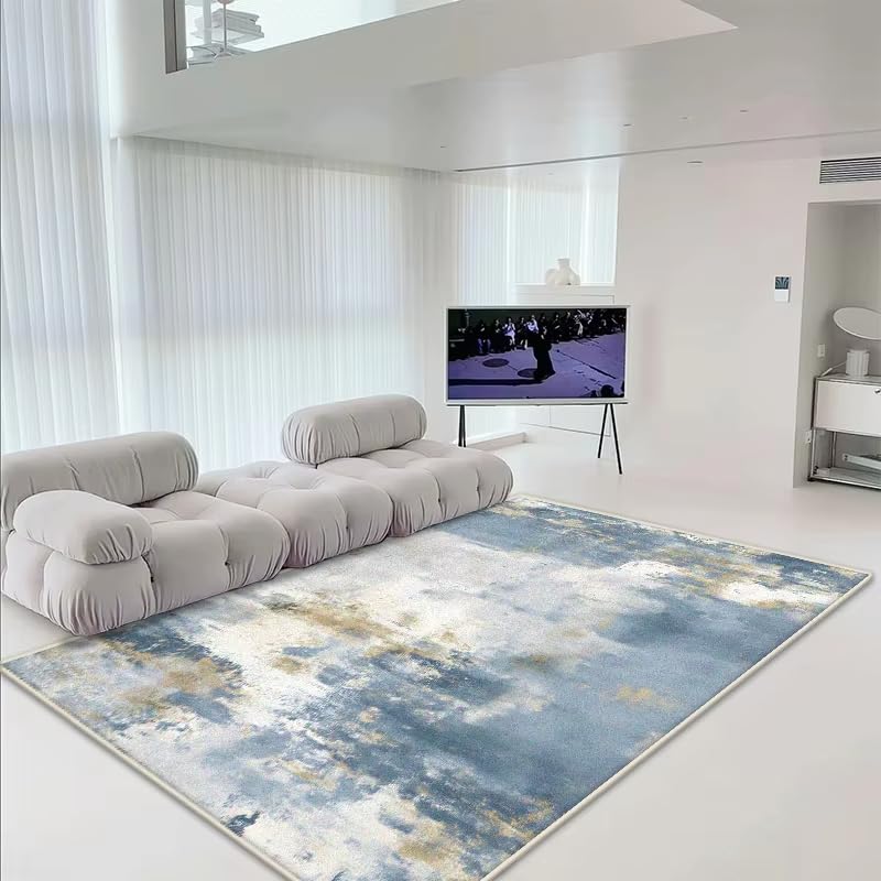 Tapis de salon style nordique abstrait de 180x200 cm lavable