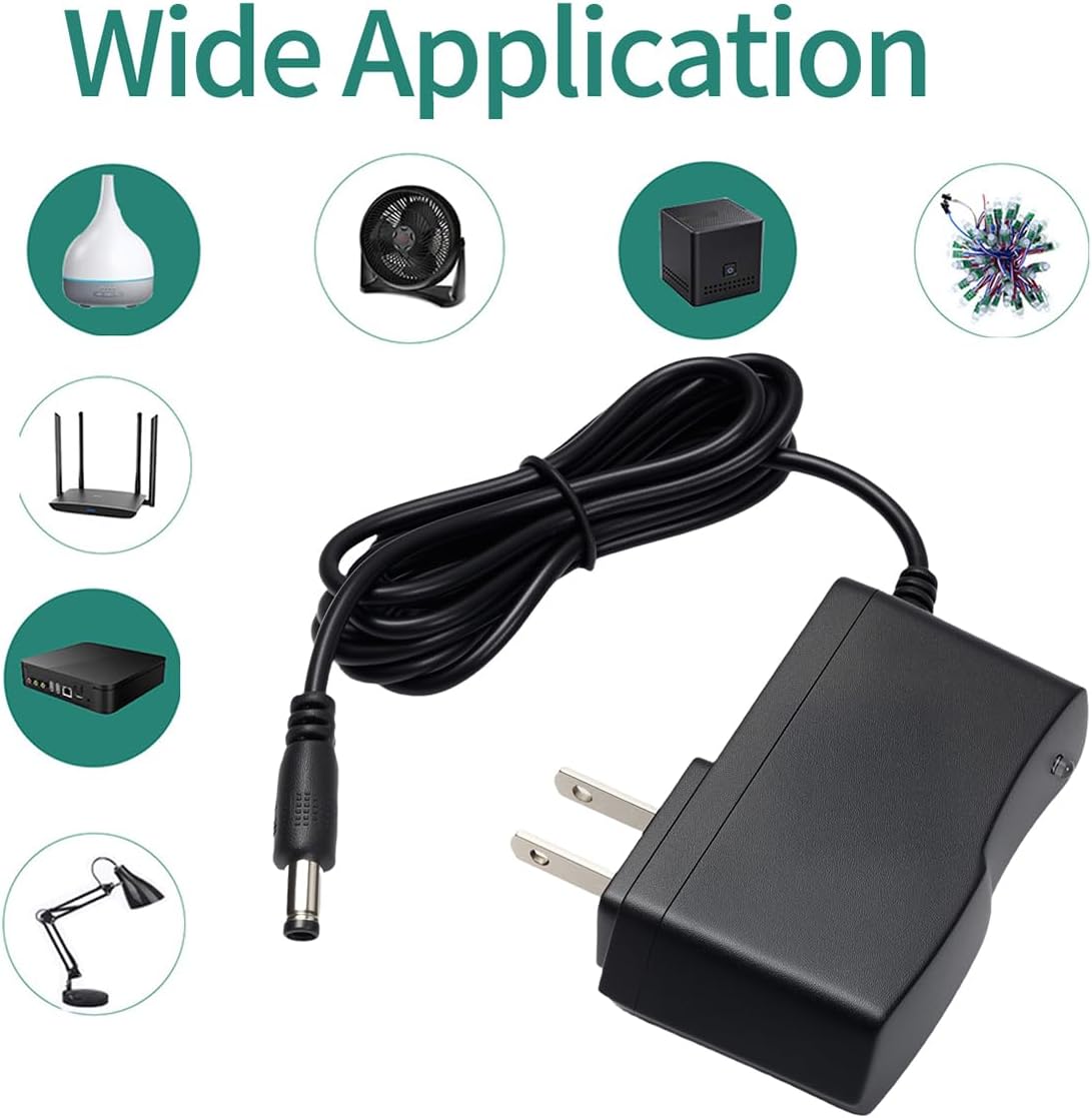 6V Power Supply 1A 6W wall Adaptr 100-240V AC to DC 6V 1A Power Adapter Converter with 5.5x2.5/2.1mm Plug