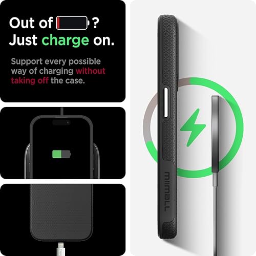 Miniatura 6 de Miimall Funda magnética delgada compatible con iPhone 15 Pro, color negro