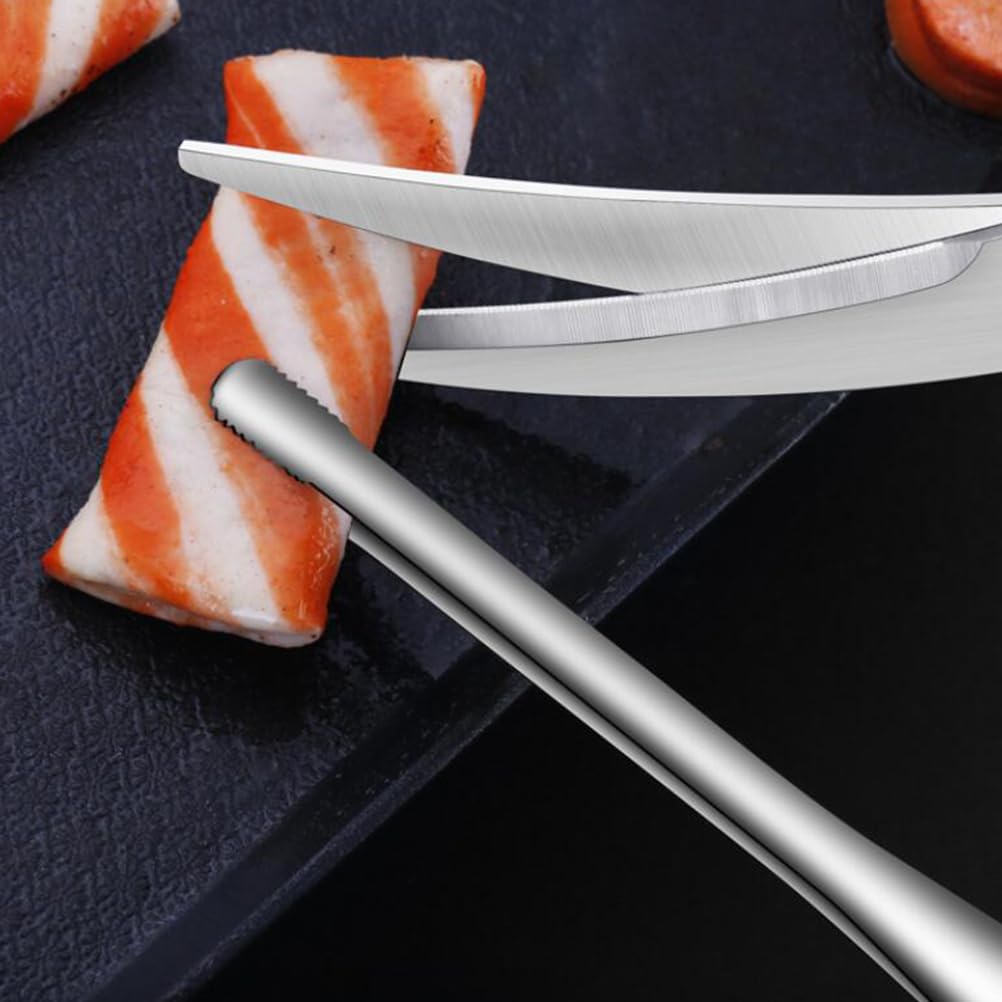 UPKOCH Lot de 2 Ciseaux coréens pour Barbecue et Pince à Barbecue en Acier Inoxydable, Design Ergonomique, antidérapant, idéal pour Le et la Cuisine