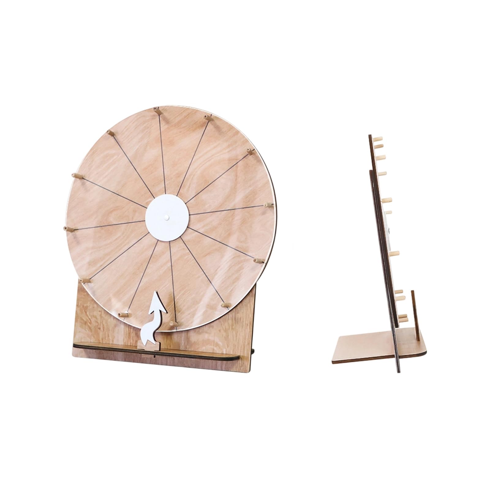 Kfwfuaee Erasable Rotating Wood Lottery Wheel Multipurpose Writable Prize Wheel for Festival Celebration and Classroom Game Erasable Wooden