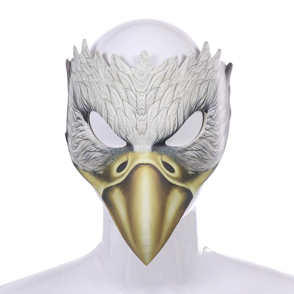 Hosfairy 1Pcs Cosplay Eagle Mask Half Face Mask Eagle Mask Eagle Costume Mask Bird Eagle Mask for Easter Halloween Carnival ChristmasParty Masquerade Costume Decoration