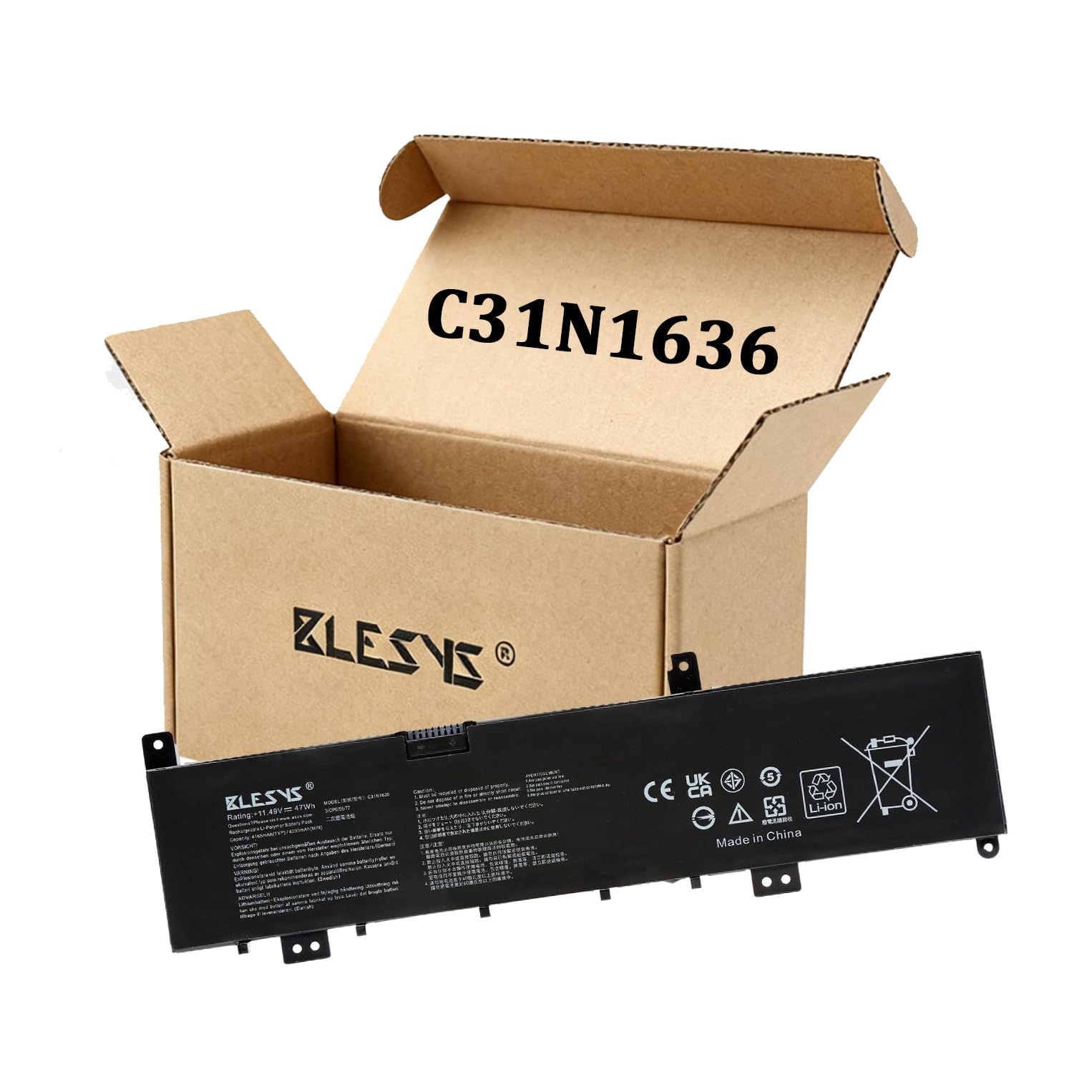 E-yiiviil Batteria di ricambio C11P1806 compatibile con ASUS ZenFone 6 ZS630KL I01WD con strumenti