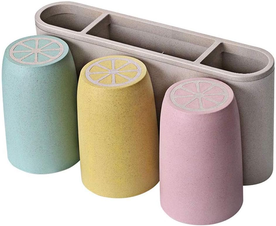 Toothbrush Cup Holder - Bathroom Wall-Mounted Mouthwash Wash Set