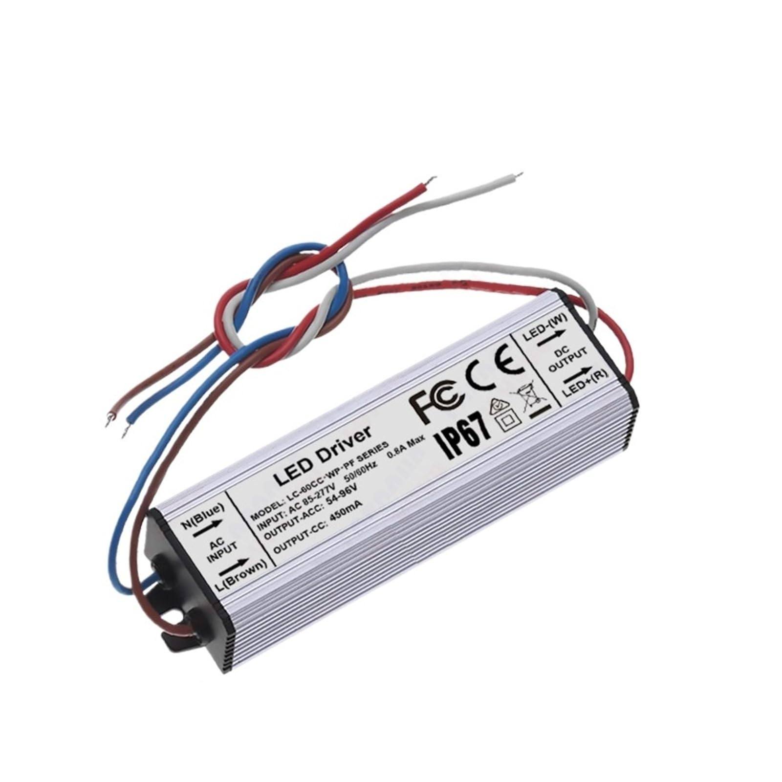 PWANUIGTE 40W 50W 60W LED Driver Constant Current 450mA 600mA 900mA 1200mA 1500mA 1800mA 2100mA Power Lighting Transformer(1200mA 18-39V WP)